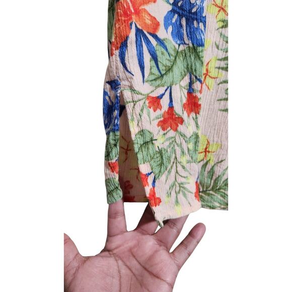 Style&Co Floral Button Up Short Sleeve Shirt Multicolor Spring Medium Top Pocket - Picture 5 of 11